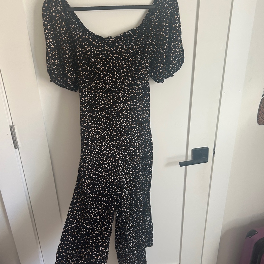 Elegant Black and White Polka Dot jumpsuit